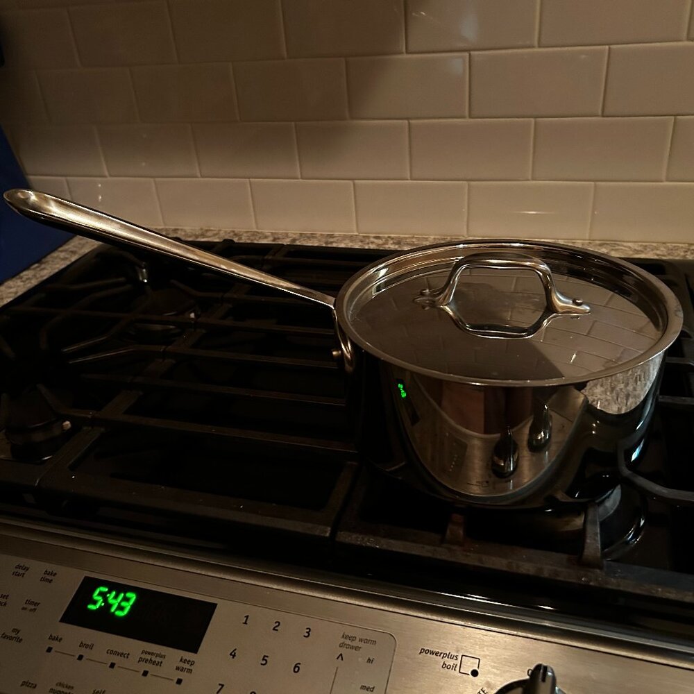 All-Clad Stainless Steel 3-Quart Sauce Pan with Lid